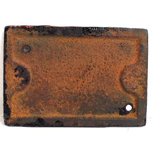 47 - LNWR C/I signal box lever backplate, 