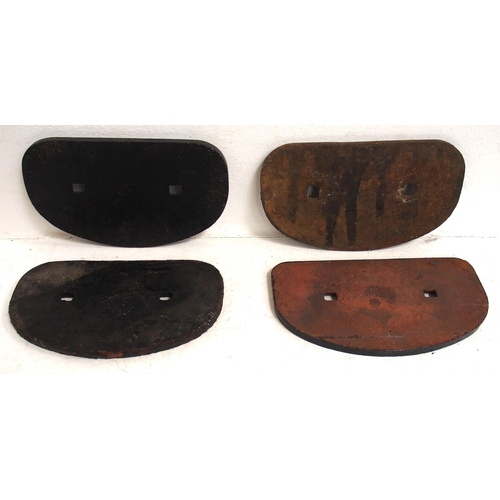 478 - D C/I wagonplates - LMS 50T 168909, GWR 20T 100703, E87000 12T DARLINGTON 1954, C.I.E. 272A. (4) (C3... 