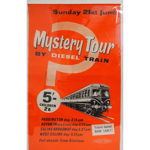 493 - B R(W) double royal poster, D.M.U, MYSTERY TOUR, rolled overall good condition with nicks to edges a... 