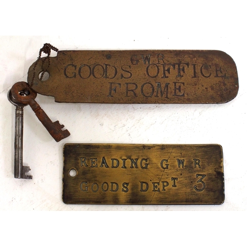 499 - GWR brass key fobs 