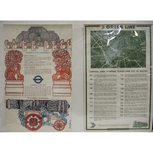 523 - L.T. & Green Line double royal posters - London, rolled overall condition good as per images. (2) (C... 