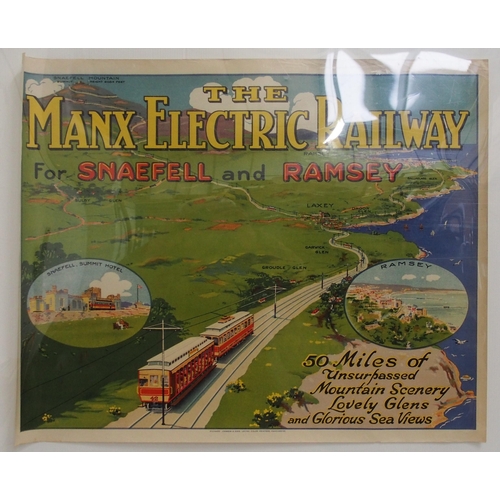 534 - Manx Electric Railway poster, colourful & in good condition. (C1) (Dispatch by Mailboxes/Collect fro... 