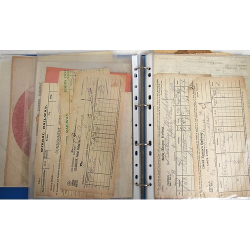 580 - Album Of Paperwork, transfers etc - many Companies as per images. (D2) (Dispatch by Mailboxes/Collec... 