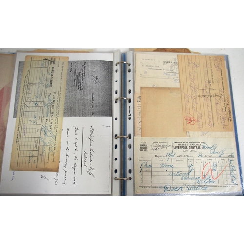 580 - Album Of Paperwork, transfers etc - many Companies as per images. (D2) (Dispatch by Mailboxes/Collec... 