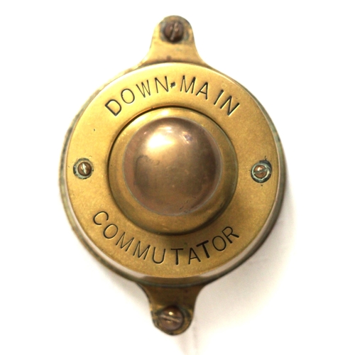 62 - Syx brass signal box plunger with brass ring 