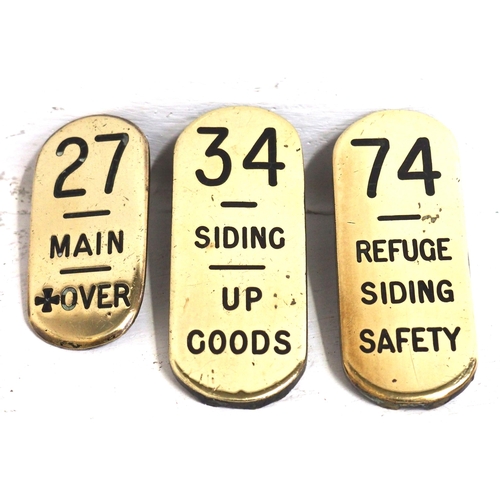 669 - GWR brass lever plates - 