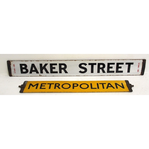 69 - London Transport enamel train destination plates - early 