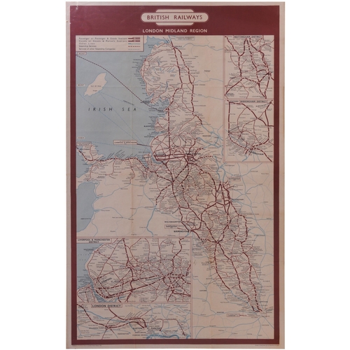 734 - Poster, BR(M) double royal regional poster map, 1953, very slight wear at centre folds. (C1) (Collec... 