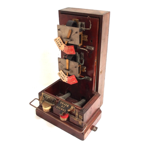 751 - GWR double disk Spagnoletti block instrument, the early pattern with separate fittings for the peggi... 