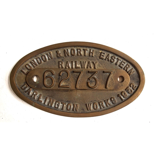 754 - Reproduction full sized cast brass nameplate 