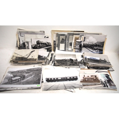 758 - Large quantity of mainly black & white photographs many large format & good quality, UK steam scene ... 