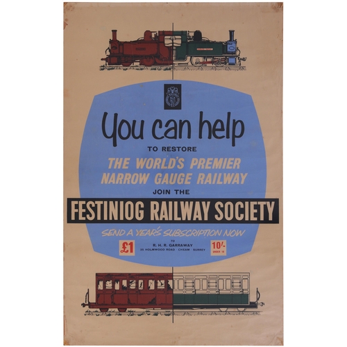 765 - Posters, double royal, modern image, Festiniog Railway, Fairbourne Railway, Mr Stupid (warning again... 