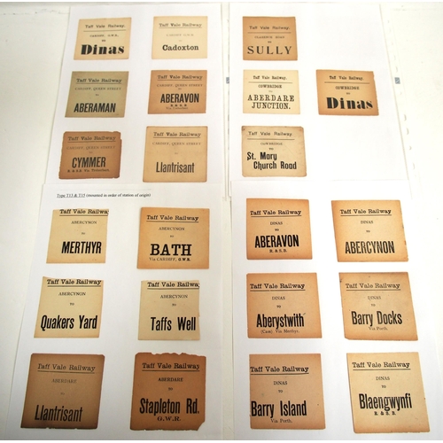 775 - Taff Vale Rly Luggage labels as per images. (a quantity). (C2) (Dispatch by Mailboxes/Collect from B... 