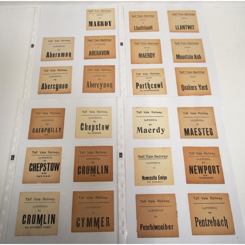 775 - Taff Vale Rly Luggage labels as per images. (a quantity). (C2) (Dispatch by Mailboxes/Collect from B... 