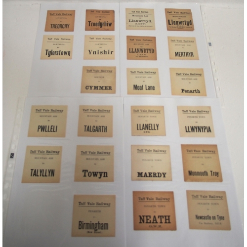 775 - Taff Vale Rly Luggage labels as per images. (a quantity). (C2) (Dispatch by Mailboxes/Collect from B... 