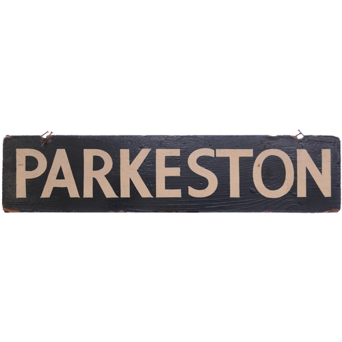 815 - Liverpool Street destination plates, IPSWICH, NORWICH, HARWICH, YARMOUTH, PARKESTON, painted wood, s... 