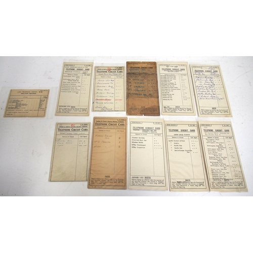 856 - LNER style telephone circuit cards Nottingham Victoria noted, selection of paperwork including GWR L... 