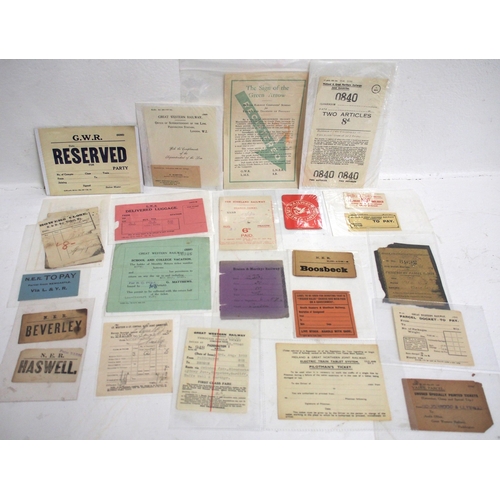 856 - LNER style telephone circuit cards Nottingham Victoria noted, selection of paperwork including GWR L... 