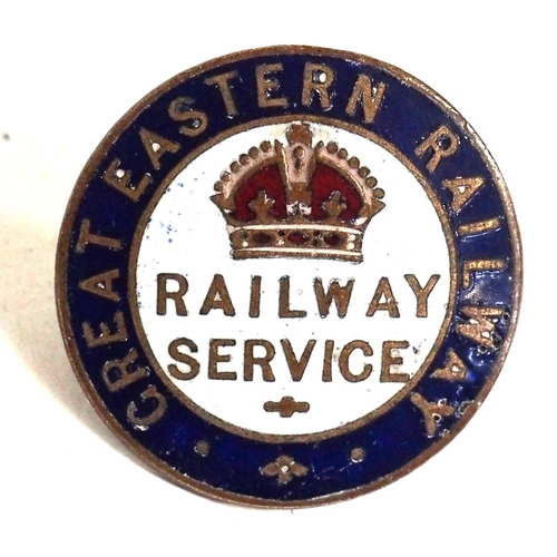 859 - GER WW1 enamel service badge by JA Wylie, good condition. (C2) (Dispatch by Mailboxes/Collect from B... 