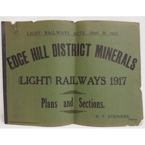 860 - Edge Hill Light Railway 1917 plans & sections drawn up by no other than Col. Holmam F Stephens, 30