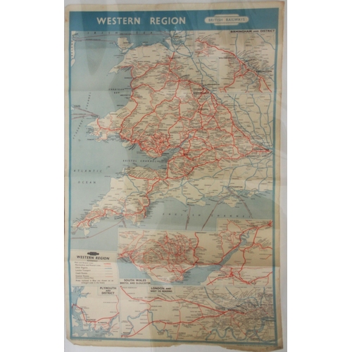 868 - BR(W) route map poster dated 08/58 however shows all lines that maintained a freight service has bee... 