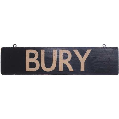 883 - Liverpool Street destination plates, CAMBRIDGE, BURY, ELY, LOWESTOFT, COLCHESTER, painted wood, stee... 