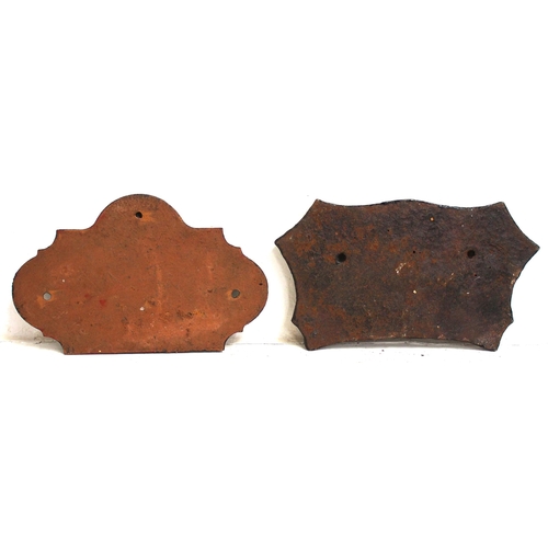 89 - Cast Iron wagon builders plates 