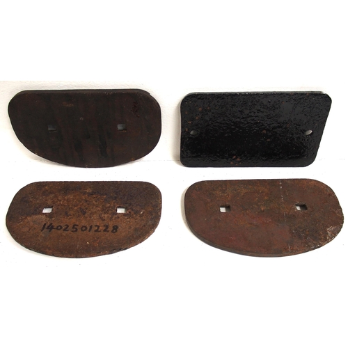 893 - LNER C/I C wagonplates - LNER 21T 1948 DARLINGTON 303049, LNER 10T 1930 DARLINGTON 159925, LNER 12T ... 