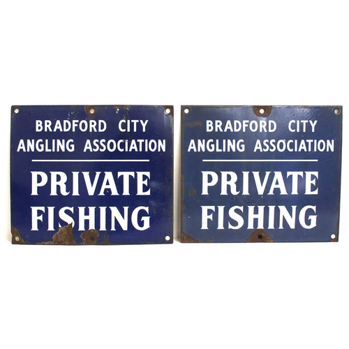 896 - Bradford City Angling Association enamel 