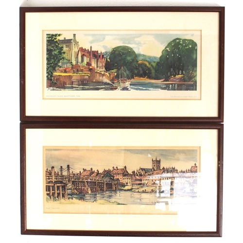 924 - BR framed mounted & glazed carriage prints - 