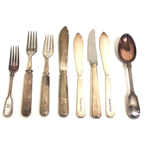 930 - Selection of Lancashire & Yorkshire Rly & Canadian Pacific cutlery. (8) (D2) (Dispatch by Mailboxes/... 