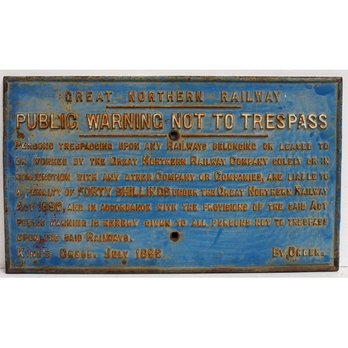 934 - GNR C/I trespass notice (TPGN602A) 27⅝