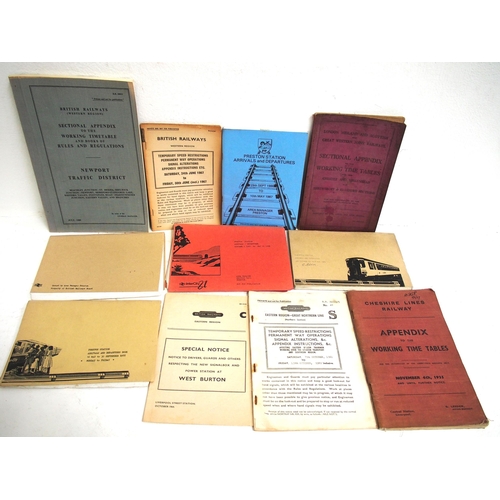 939 - Collection of railway appendices & other working notices. (D1) (Dispatch by Mailboxes/Collect from B... 