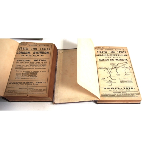 954 - GWR/BR(W) bound Service Timetables - Westbury Division Nos 3&4 1918, Bristol DSO 1917, BR(W) General... 