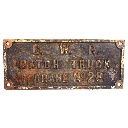 97 - GWR C/I Crane match truck registration plate 