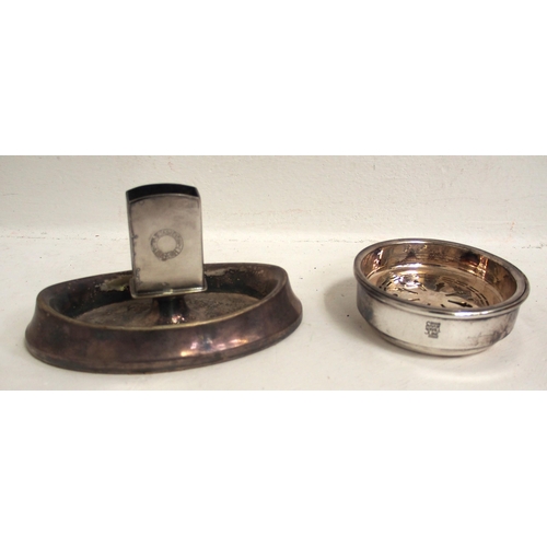 984 - Union Castle Line substantial table ashtray & match box holder, 7