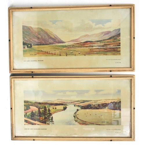 987 - BR framed & glazed carriage prints in original Bakelite cream frames - 