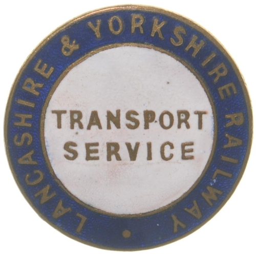 653 - L&YR WW1 service badge Transport Service, brass/enamel. (C2) (Dispatch by Mailboxes/Collect from Ban... 