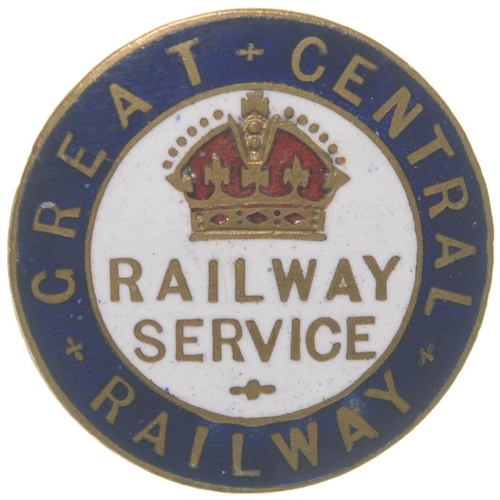 666 - GCR WW1 Railway Service badge, brass/enamel, by J A Wylie. (C2) (Dispatch by Mailboxes/Collect from ... 