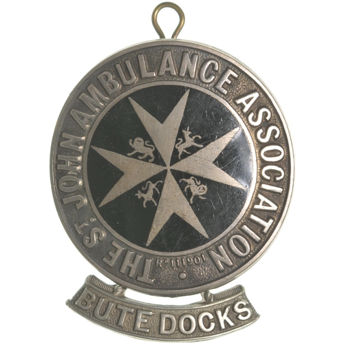 841 - Bute Docks, St John Ambulance badge. (C2) (Dispatch by Mailboxes/Collect from Banbury Depot)