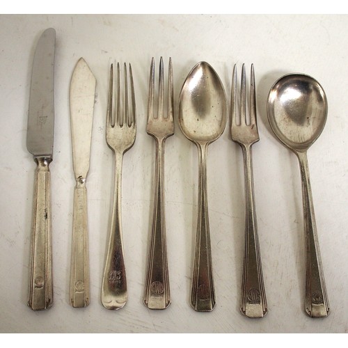 926 - GWR Hotels crested art deco table cutlery x6, LMS Cars fork. (7) (D2) (Dispatch by Mailboxes/Collect... 