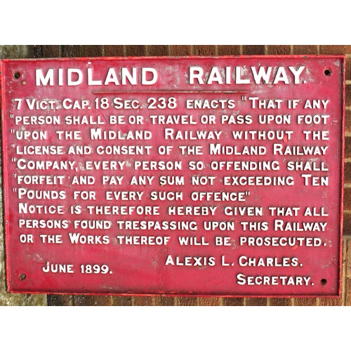 887 - Midland Rly C/I trespass notice (TPMR207) 39½