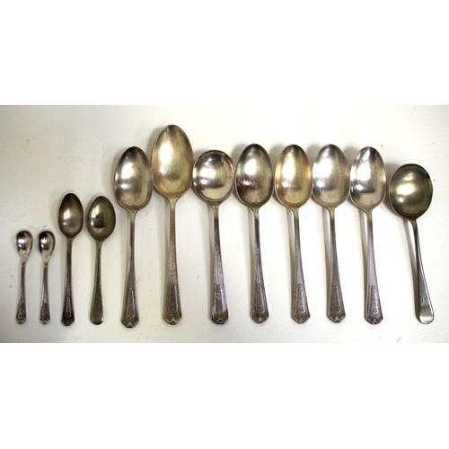 970 - British Transport Hotel Services cutlery including the rarer cheese knife & small sauce spoons. (23)... 