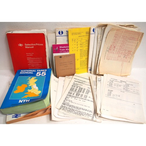 986 - Four boxes of WTTS & Public timetables, old DMU diagrams for Heaton/Neville Hill etc - a delve. (PAL... 