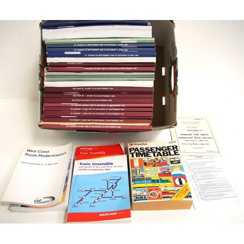 990 - Four boxes of WTTS & Public timetables etc - a delve. (PALSTR) (Dispatch by Mailboxes/Collect from B... 