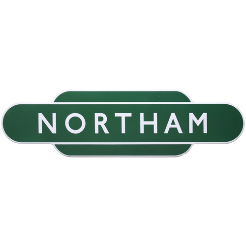 121 - A BR(S) totem sign, NORTHAM, (f/f), from the St Denys to Southampton terminus (for Docks branch). Th... 