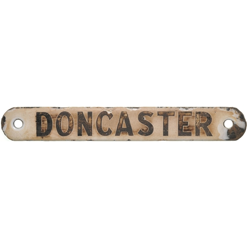 14 - An LNER shedplate, DONCASTER, enamel, length 9¾