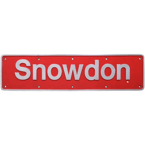 147 - A locomotive nameplate, SNOWDON, from a BR/EE Class 86 electric loco E3139 built at Doncaster in Feb... 