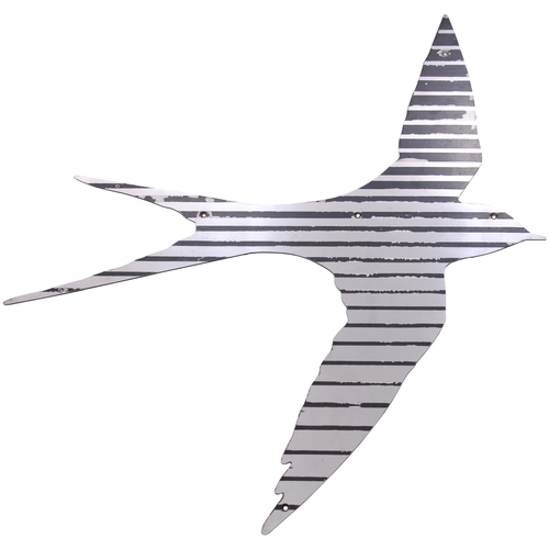 187 - An InterCity swallow emblem, ex 82 126, stainless steel, 31