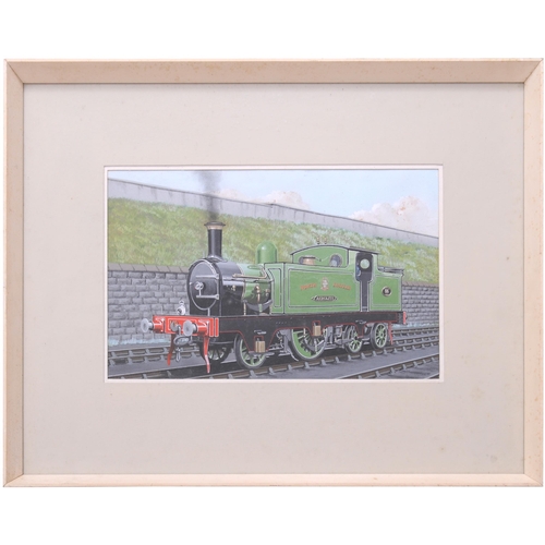 194 - An original painting, NORTH EASTERN RAILWAY No 66 AEROLITE, unsigned but likely to be by Victor Welc... 